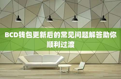 BCD钱包更新后的常见问题解答助你顺利过渡