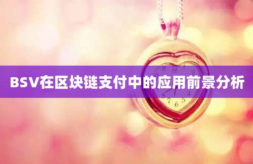 BSV在区块链支付中的应用前景分析
